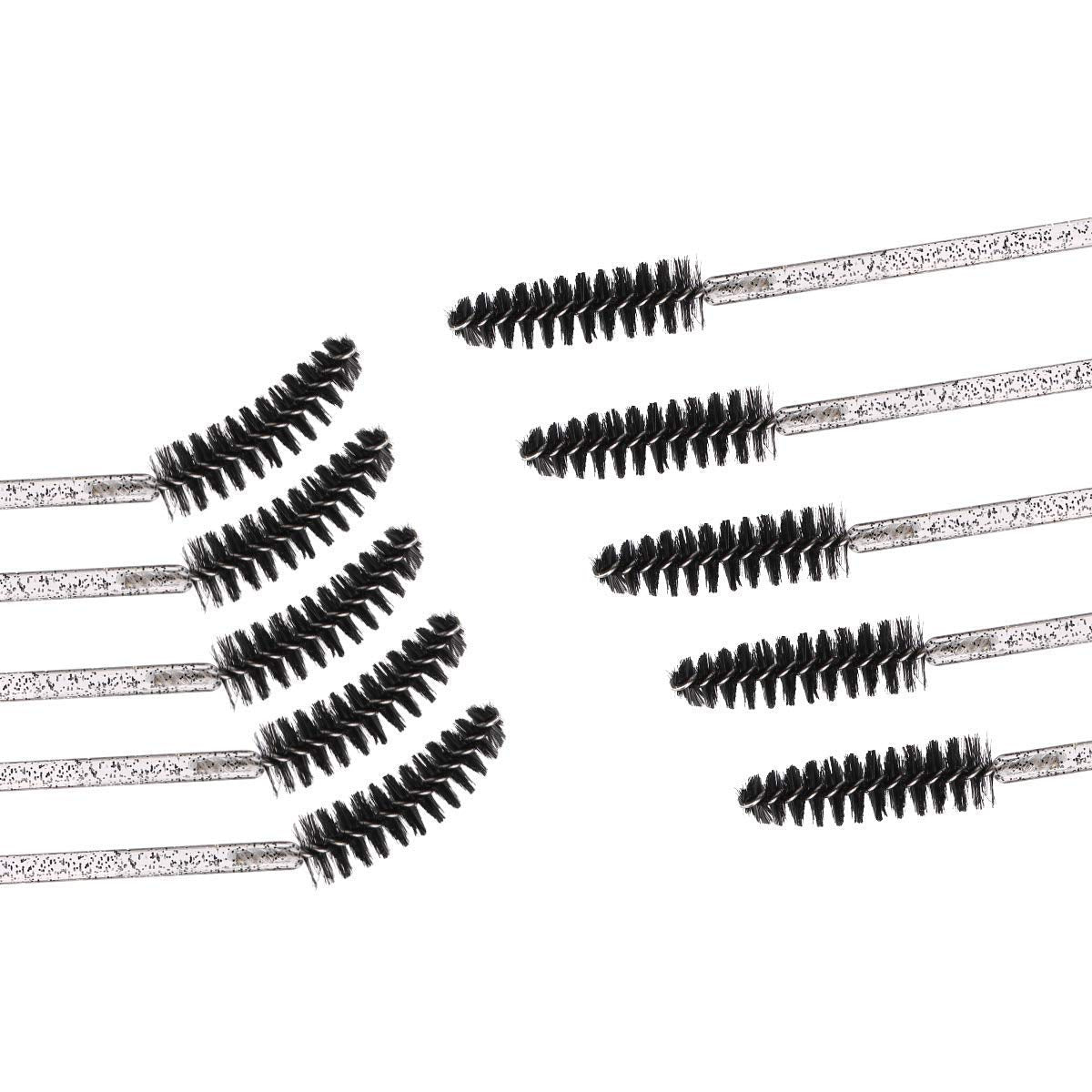 100 Disposable Mascara Brushes with Container (Crystal Black)