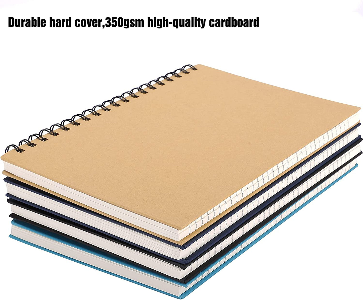 Pack of 4 notebooks 7.3 x 10.3 inches