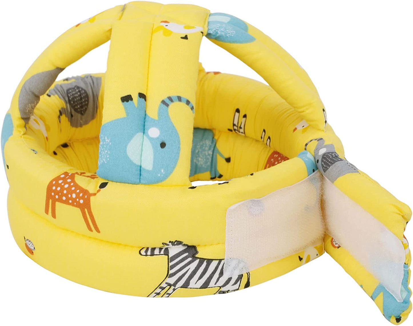 Baby Safety Helmet with Cushion, (Yellow Zoo)