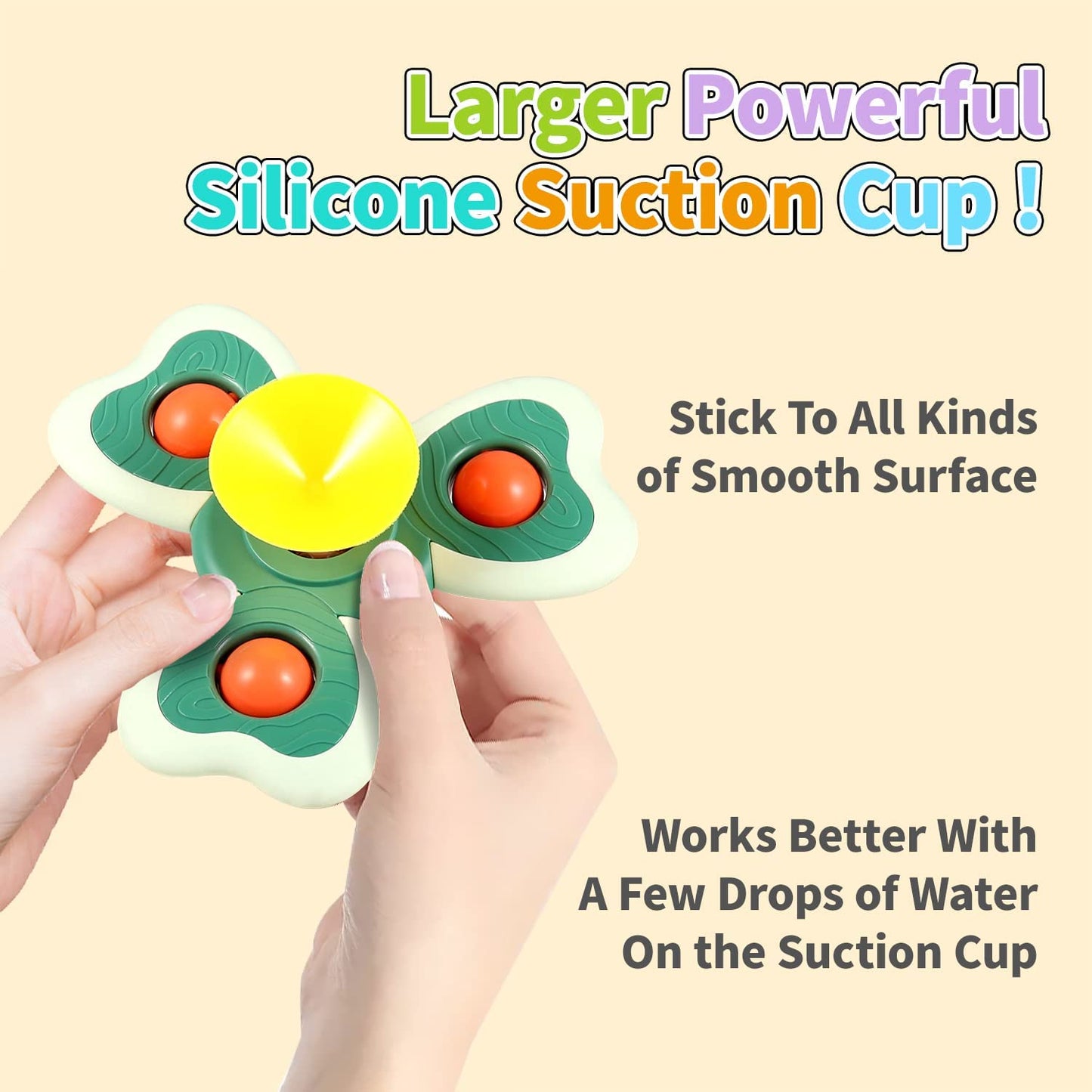 3 rotating silicone toys for babies from 12 to 18 months