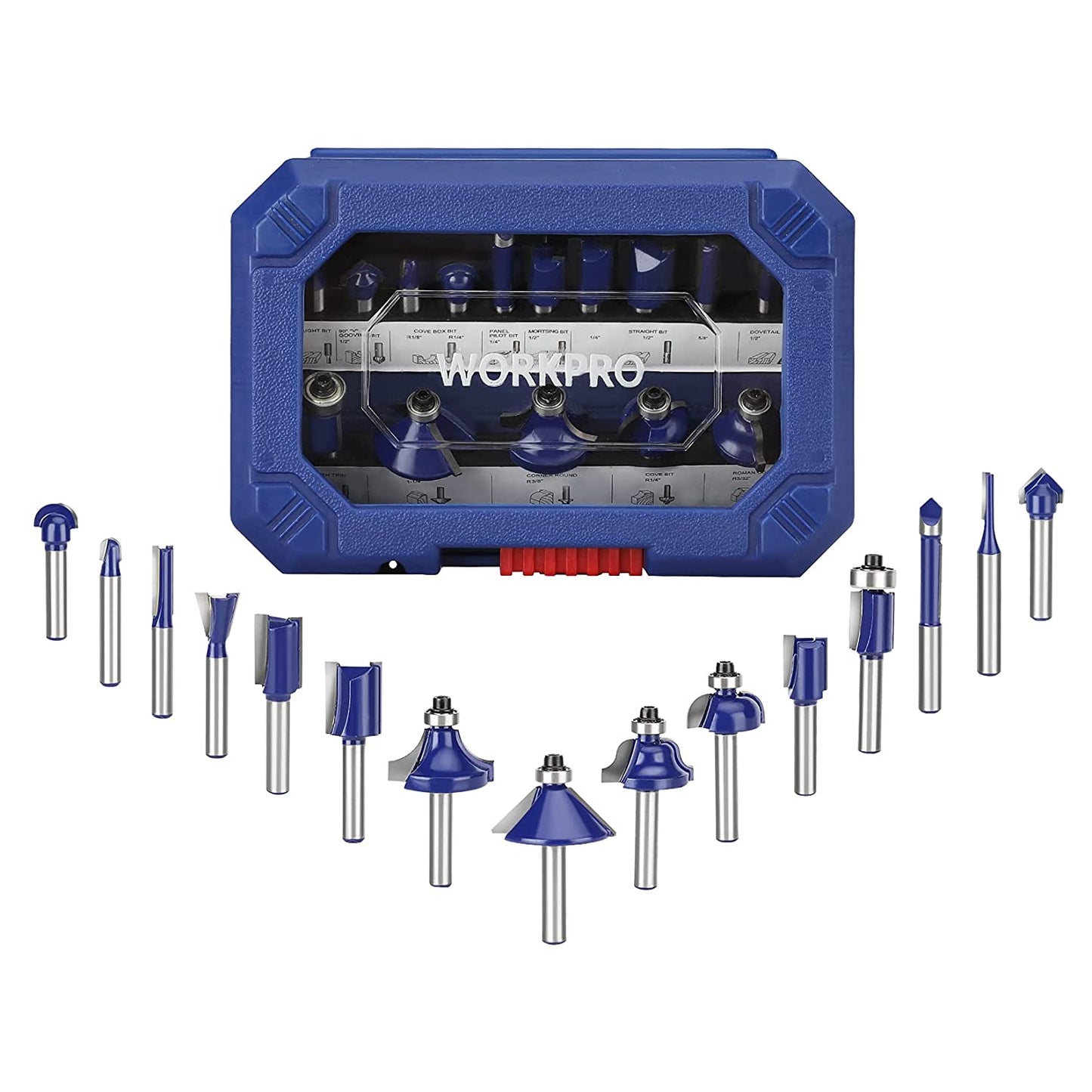 15-Piece Router Bit Set, 1/4-Inch