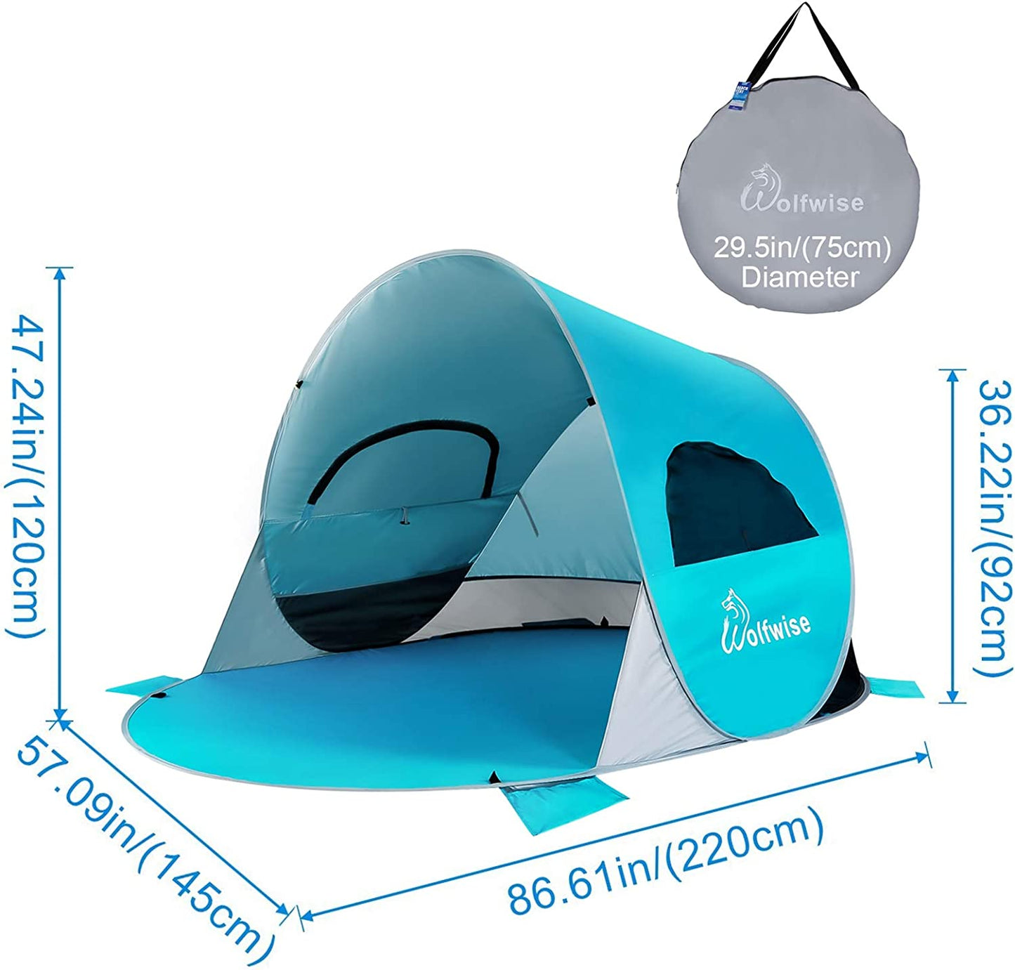 Beach tent for 3-4 people