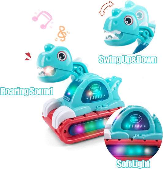 Musical dinosaur toy and lights to encourage your baby to crawl