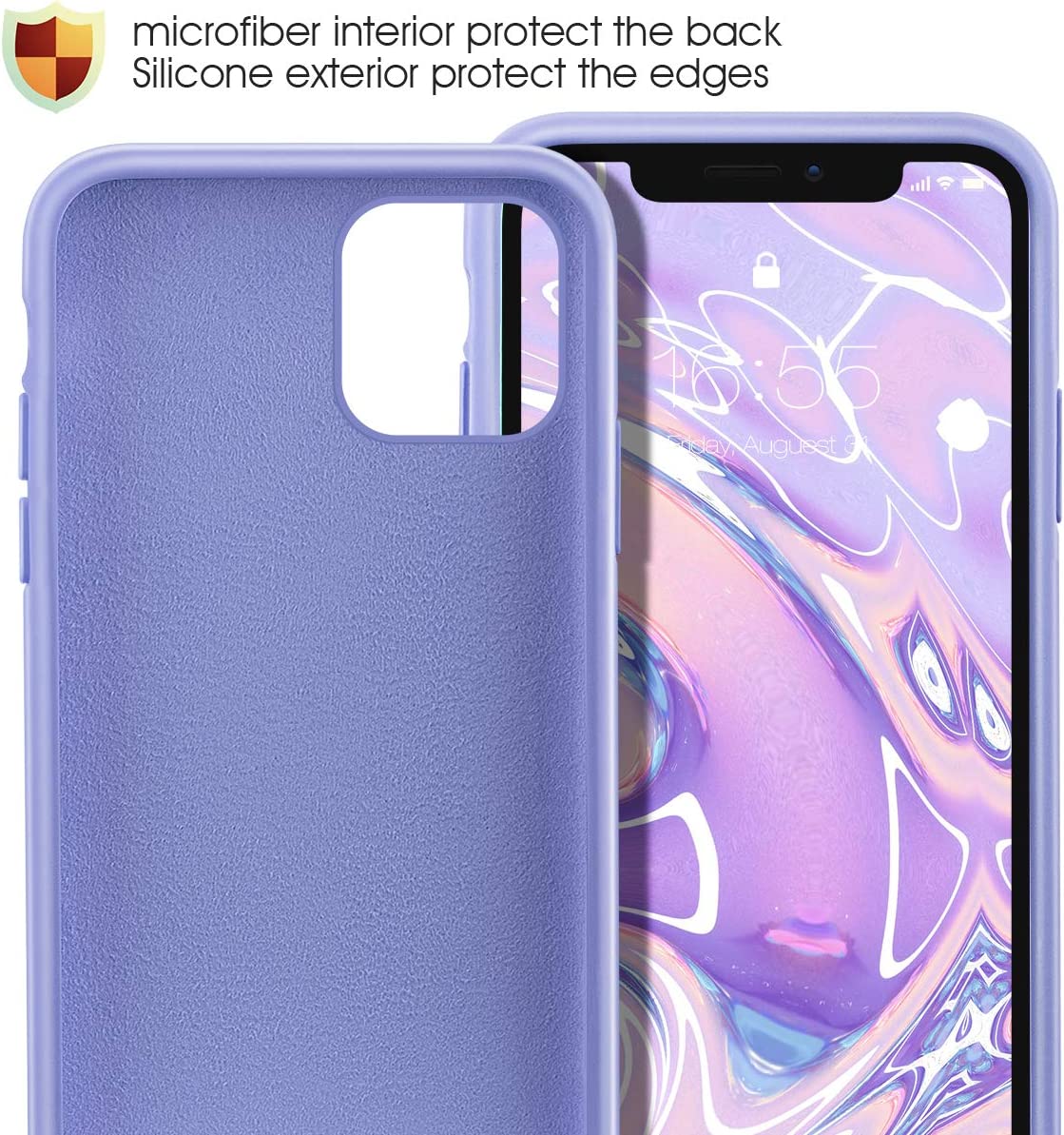 Case with screen protector, light purple