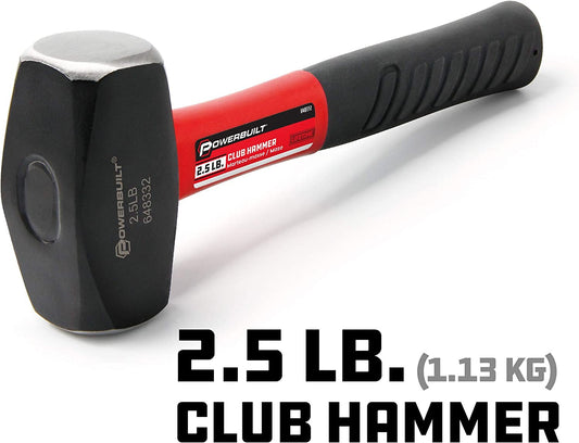 2.5Lb Club Hammer with Fg Handle , Black