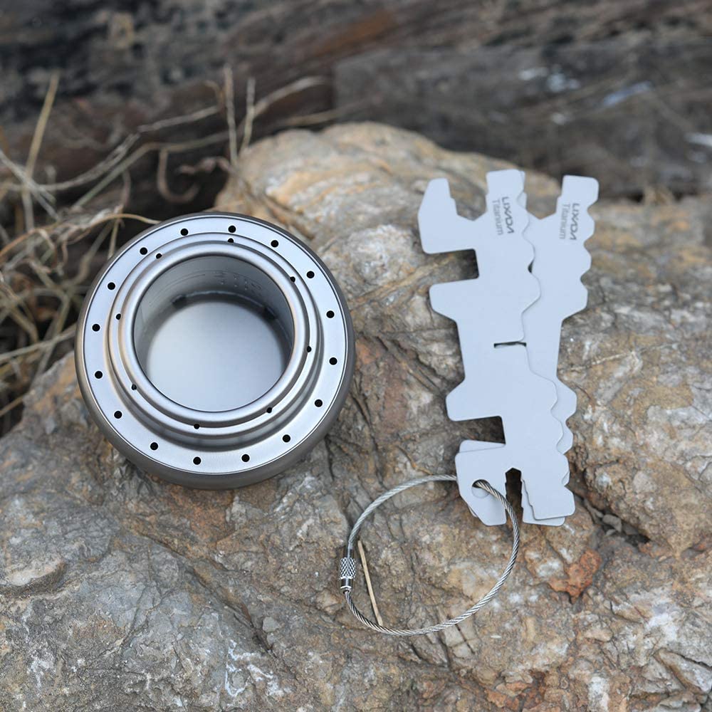 Ultralight Portable Liquid Alcohol Stove with Cross Support