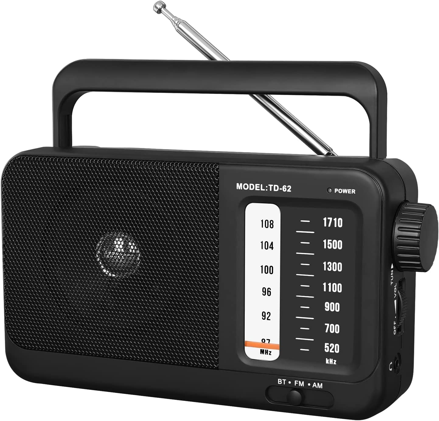 Bluetooth AM FM Portable Radio