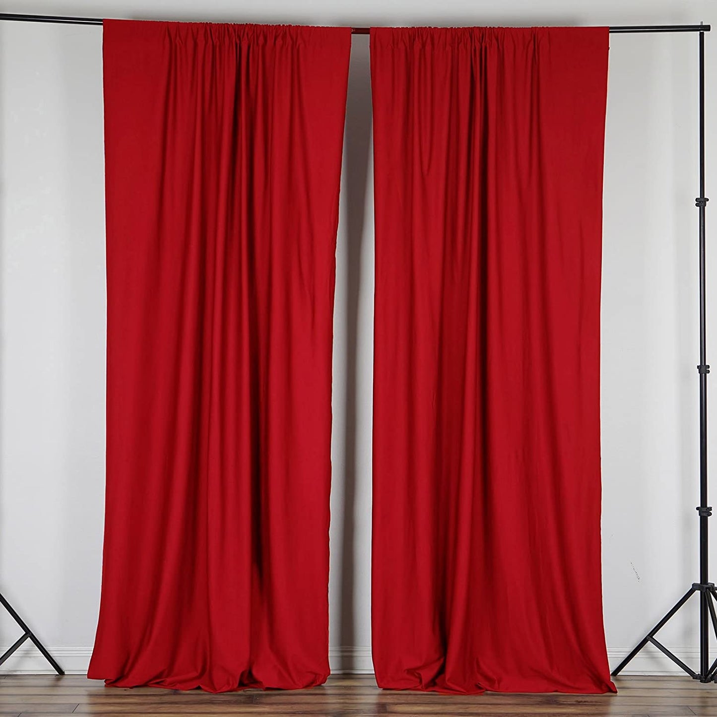 10ft x 10ft Photography Background Curtain Panels Red Polyester