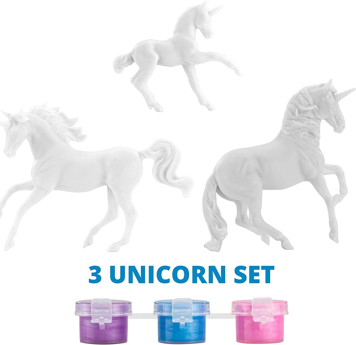 Horses Painting Set, 3 pcs, 3.75 x 1 x 3.75 inches