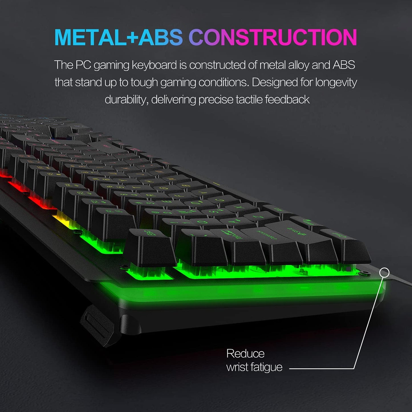 Gaming Keyboard, Wired LED Backlit Computer Keyboard