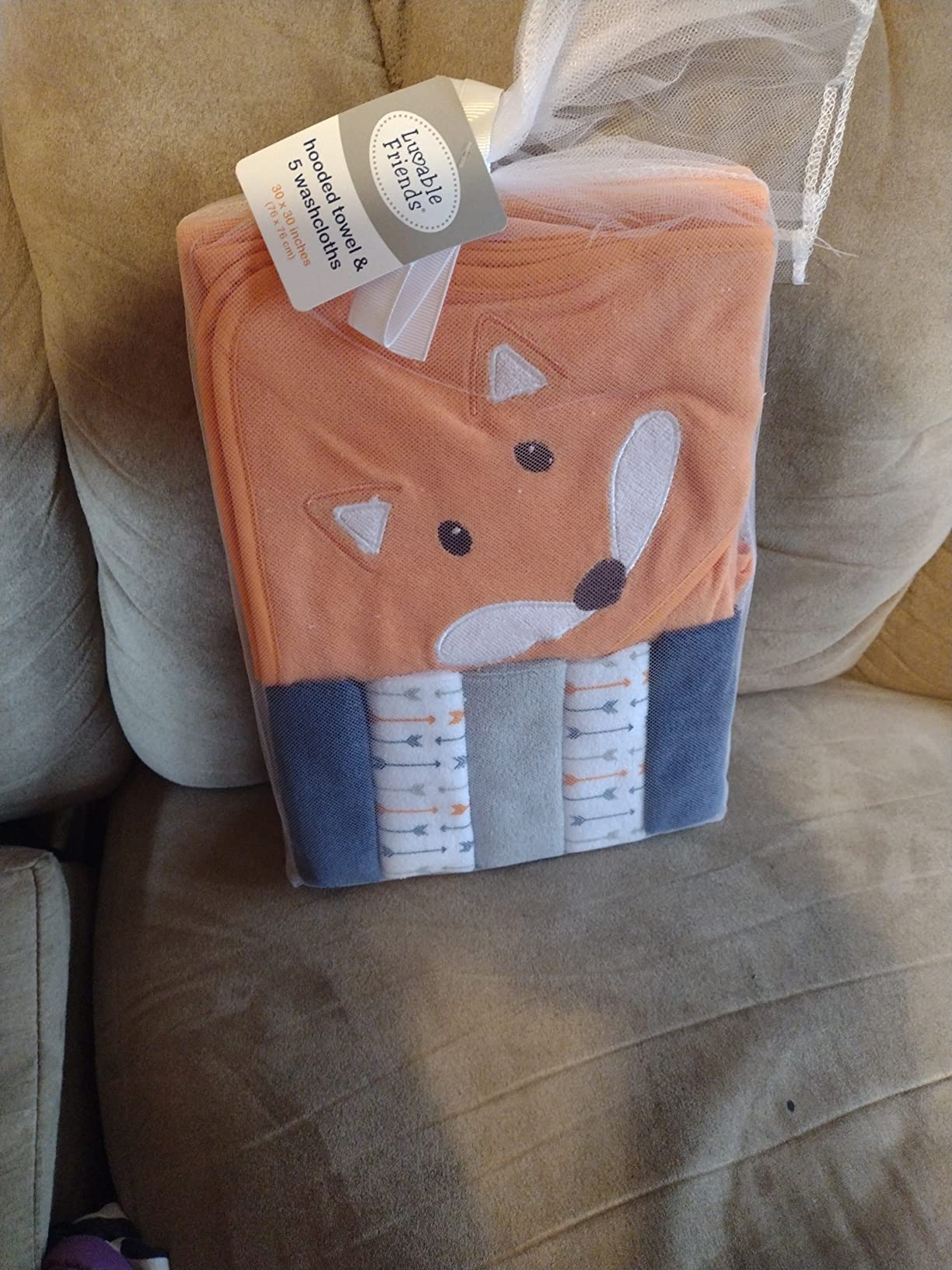 Unisex Baby Hooded Towel - 5 Mini Towels (Boy Fox)