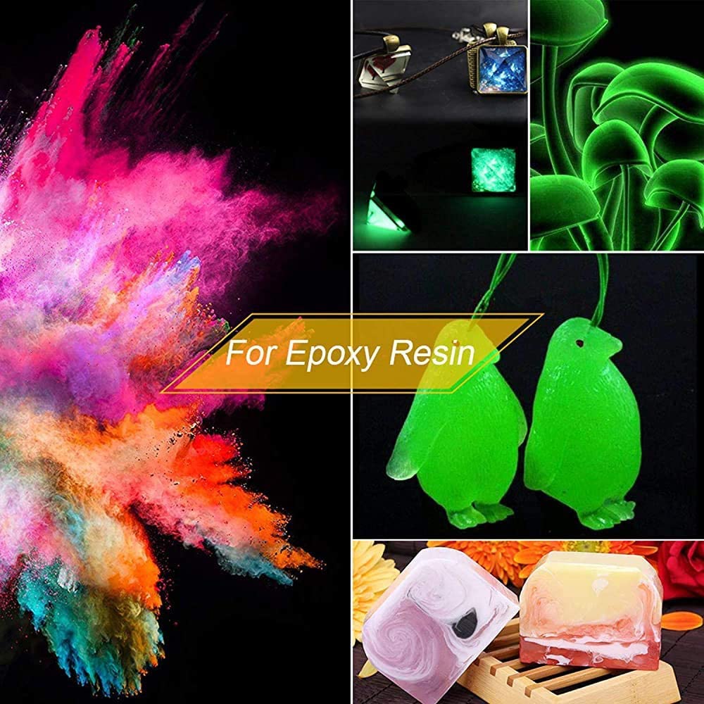 Glow in the dark pigment powder (0.7oz/bottle)