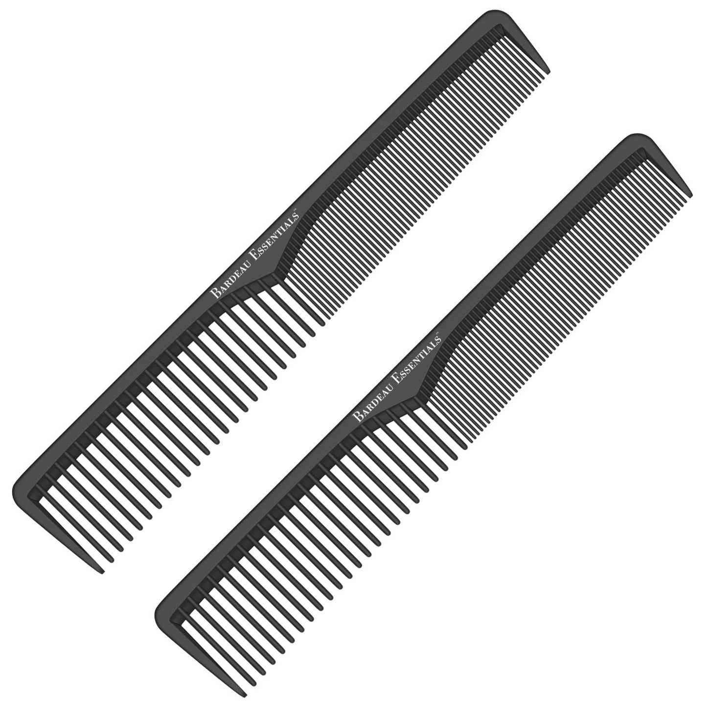 2 pack anti-static professional black carbon fiber comb