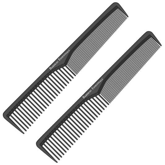 2 pack anti-static professional black carbon fiber comb