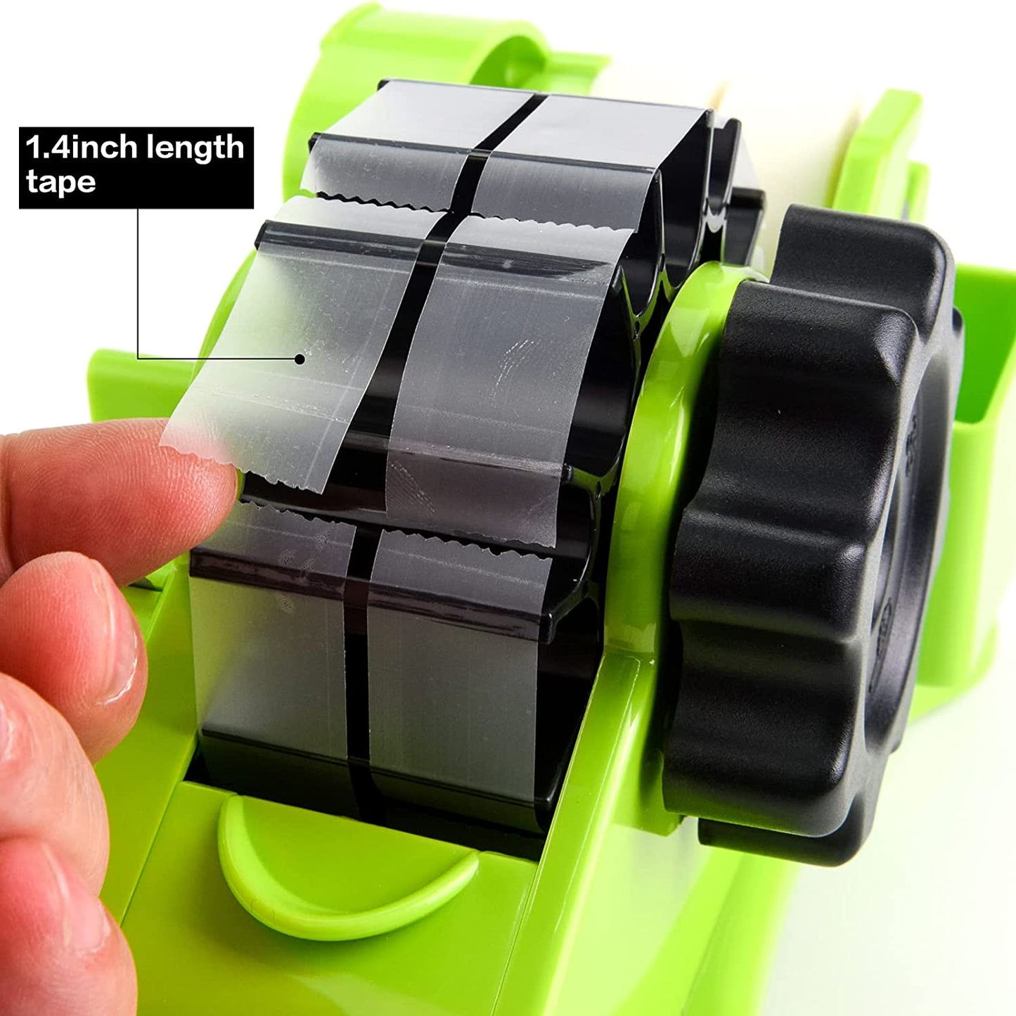 Green Packaging Tape Dispenser with Compartment, ‎8.7x5.2x4.2 inc