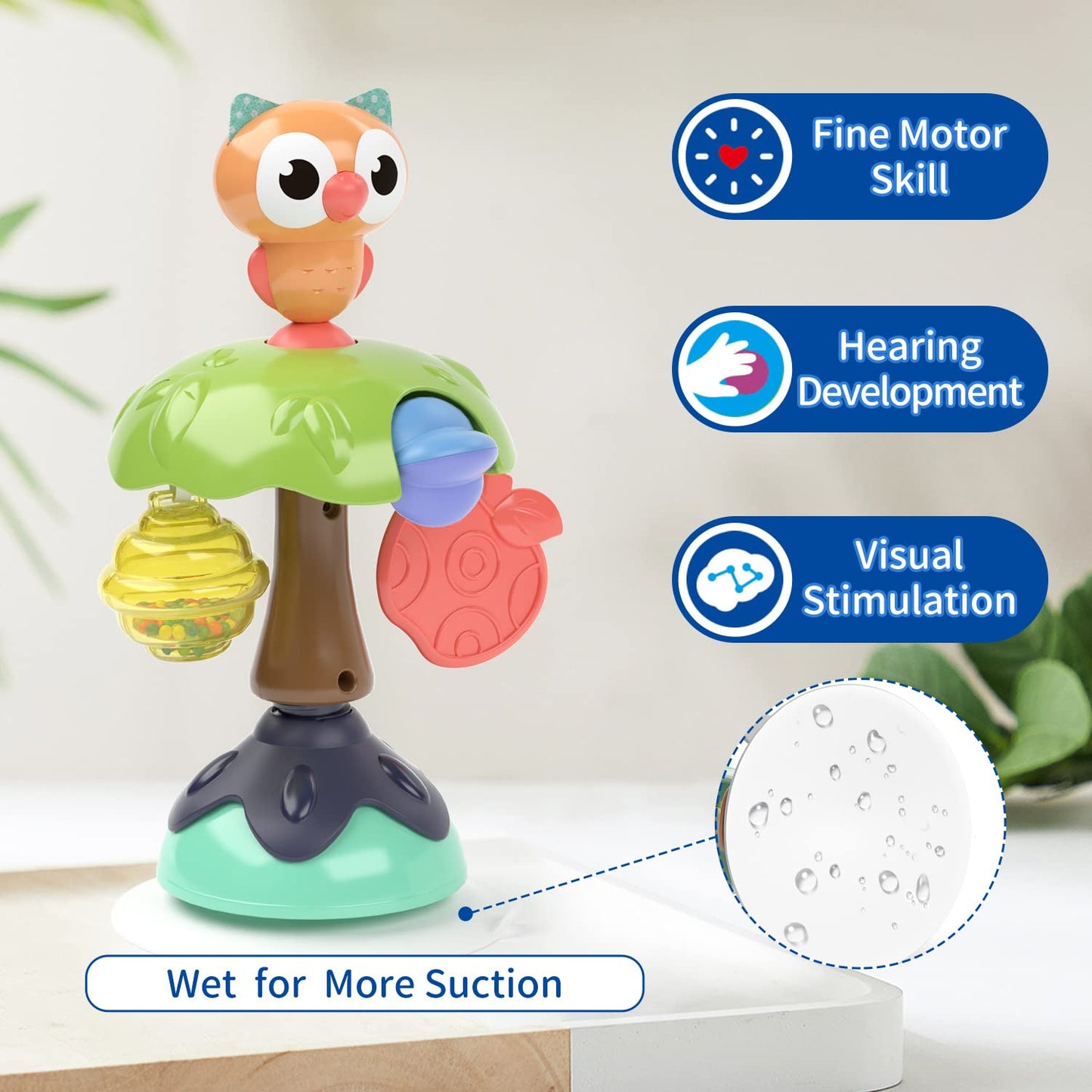 Baby Sensory Highchair Rattle Toy, Owl