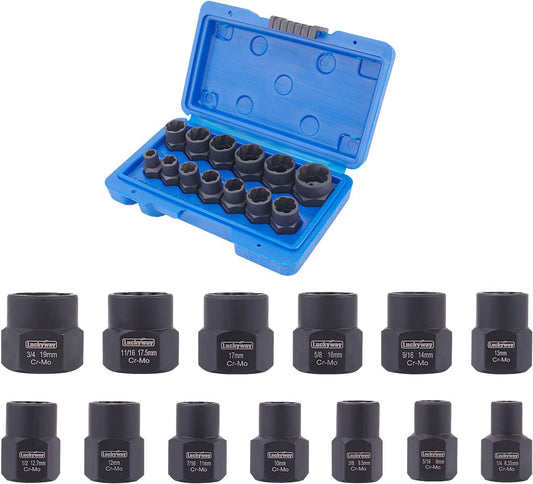 13-Piece Impact Bolt and Nut Extractor Set