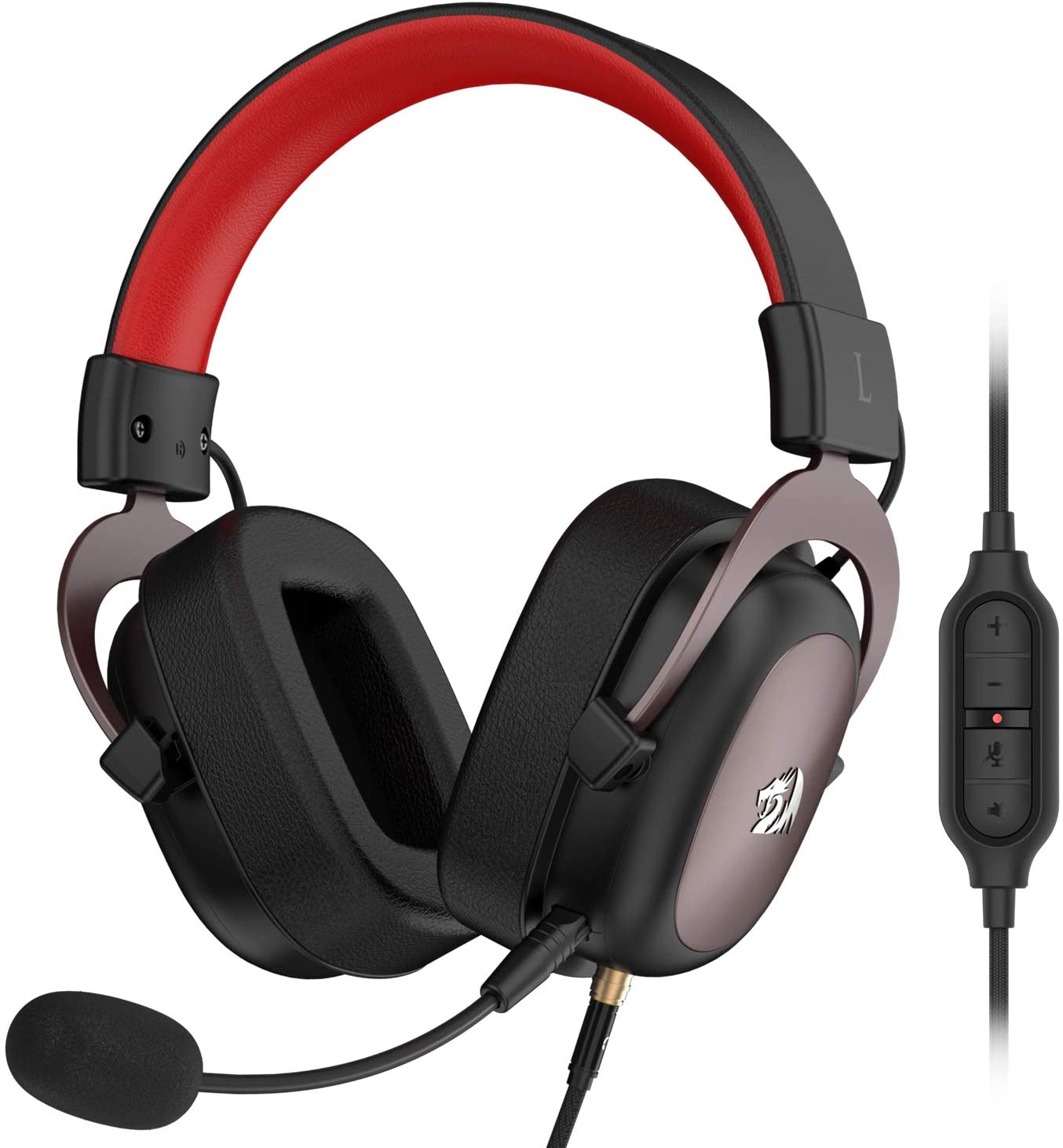 Wired headphones, memory foam, black