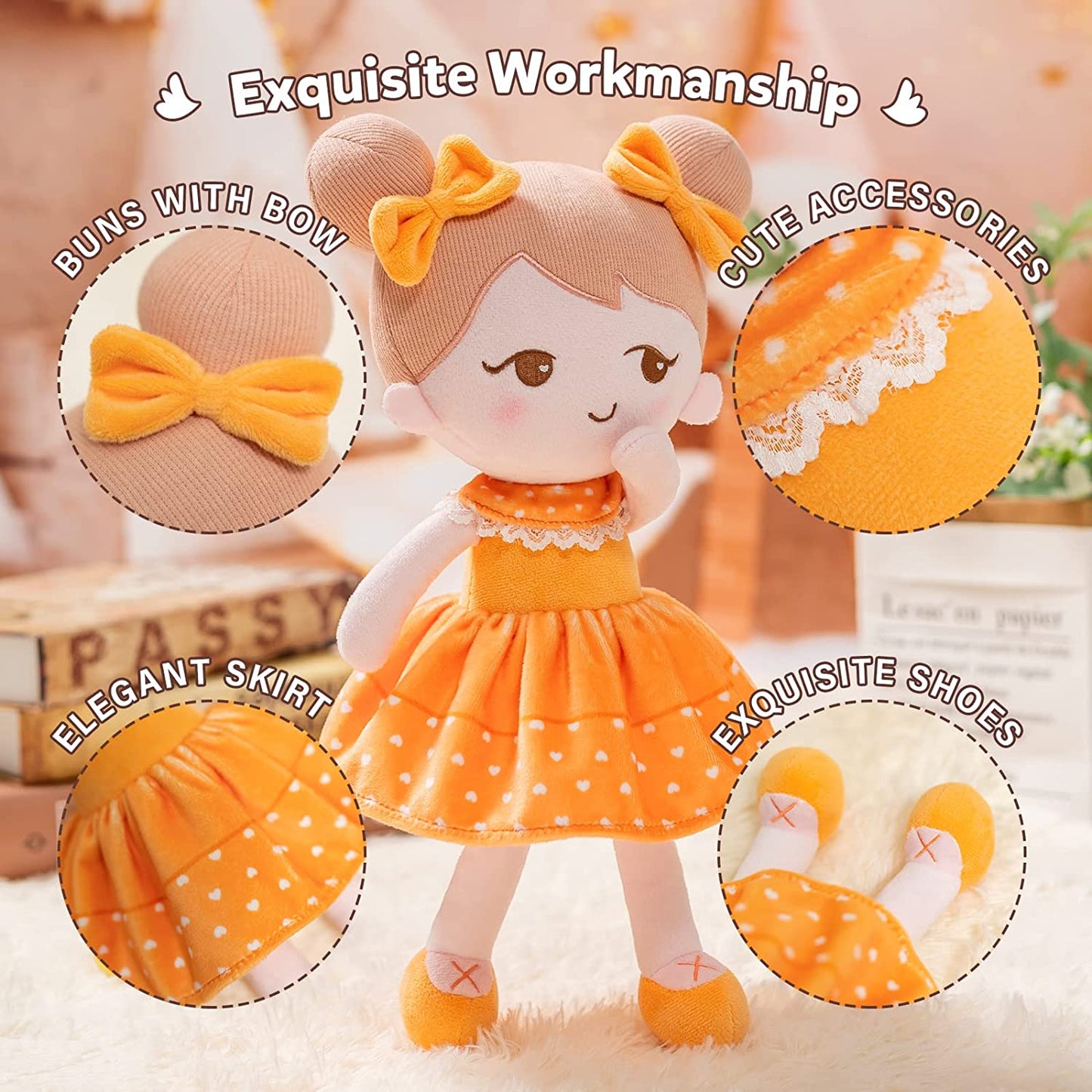 15" soft toy doll ( color Becky01 Orange)