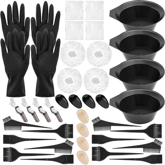 Hair Dye/Bleach Bowl and Brush Set, 40-Pack