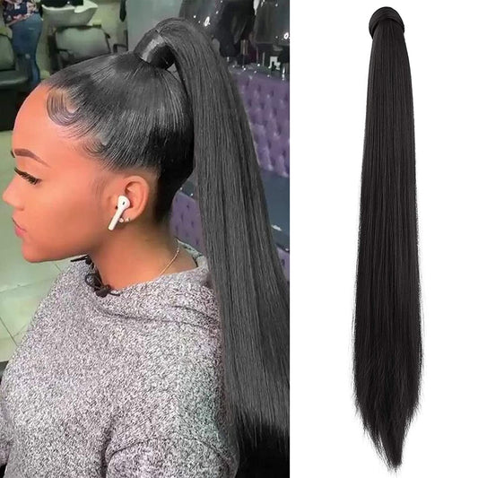 26 inch color black ponytail extension