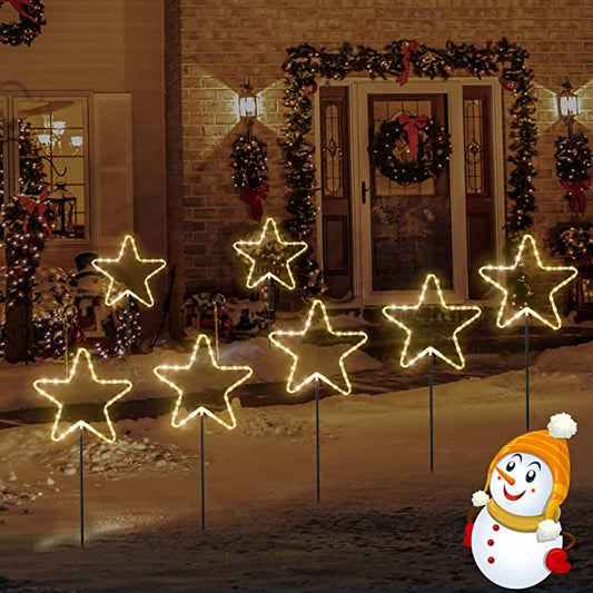 Outdoor Christmas Pathway Lights Markers, 15.4ft with 186 LEDs
