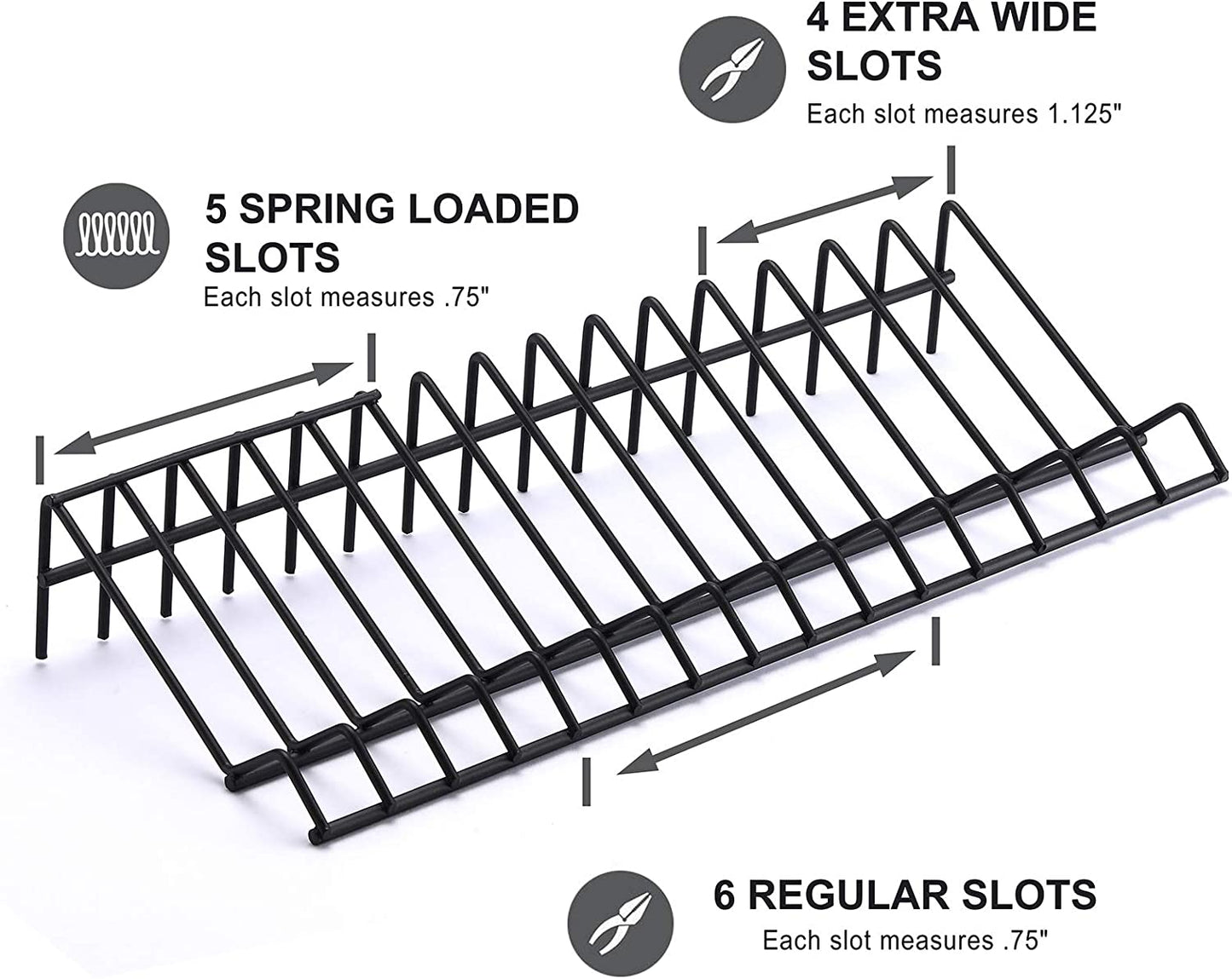 16-Slot Plier Rack, Keep Pliers Organized in Tool Drawer