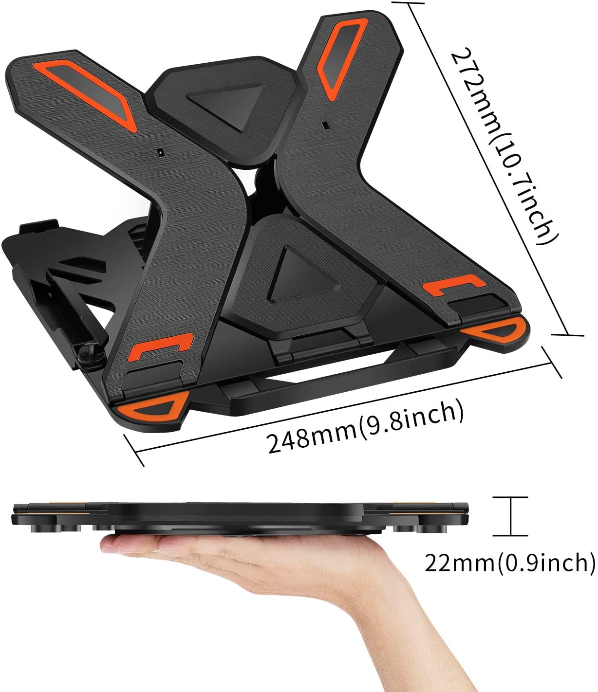 Adjustable stand, for laptop. multi-angle support.