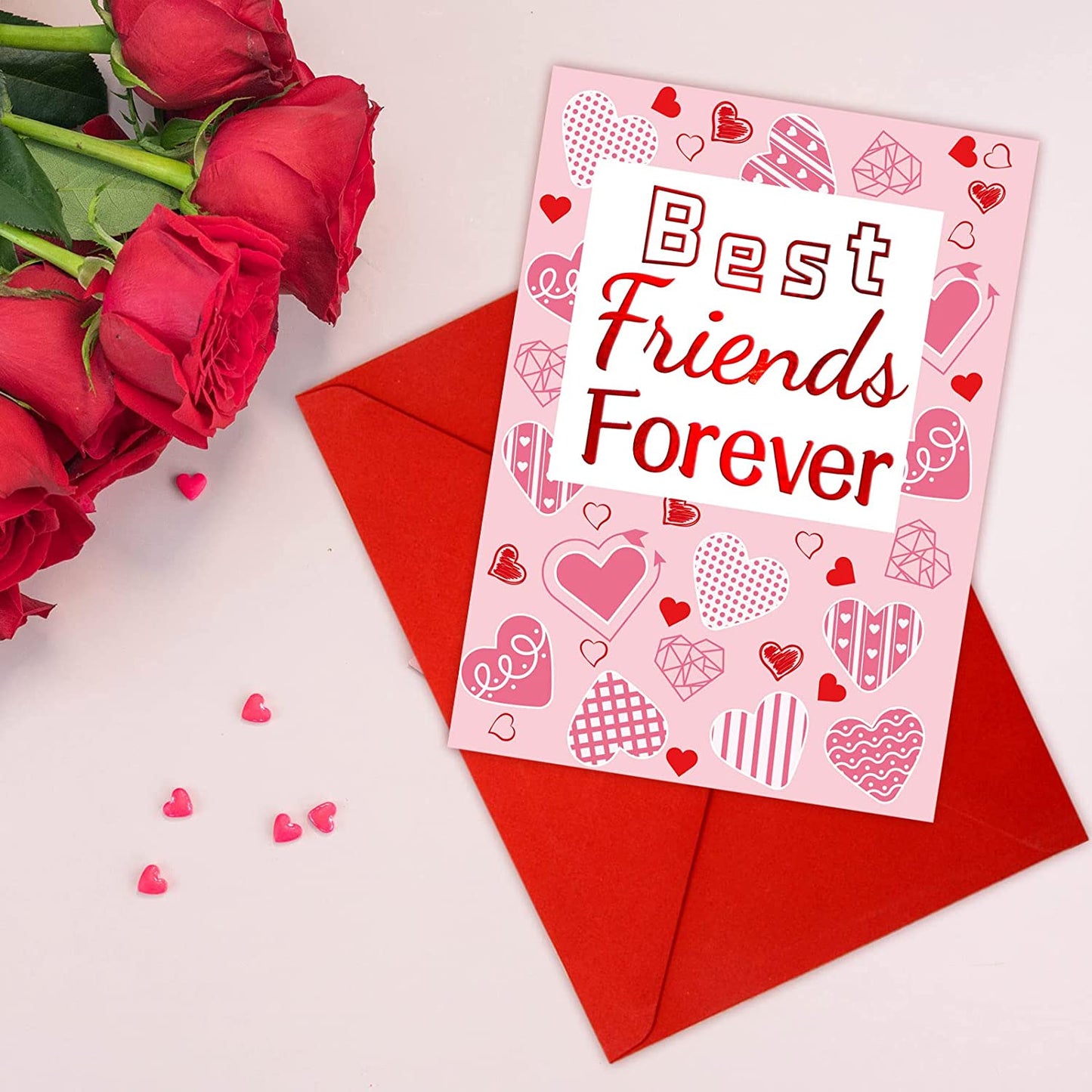 Valentine Cards with Envelopes - 12 Friends Cards