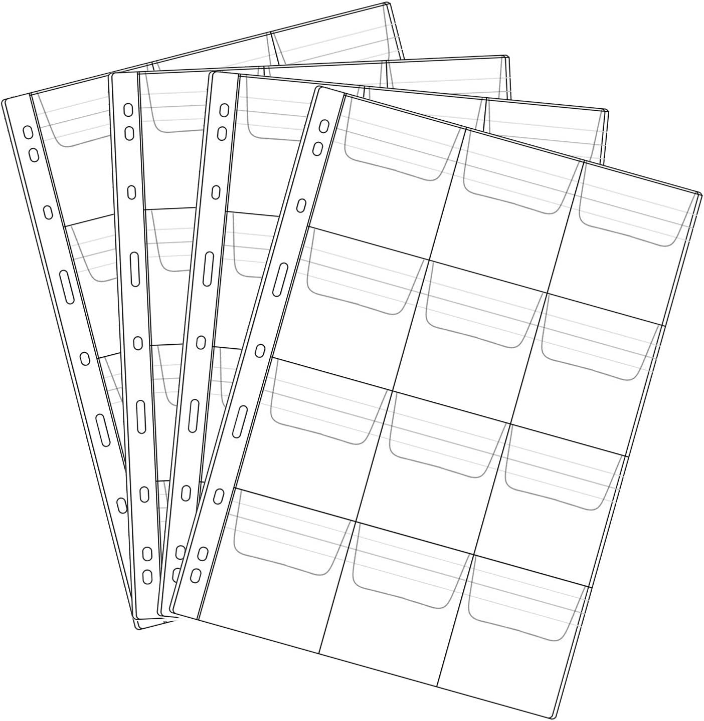 12 medal pocket pages, 10 plastic collecting sheets