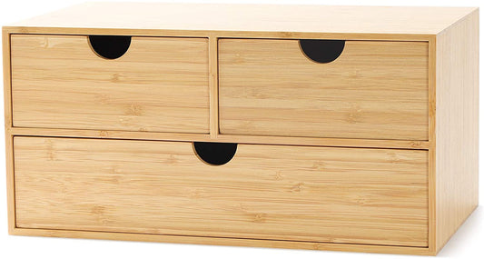 100% original bamboo desk organizer (3 drawers)