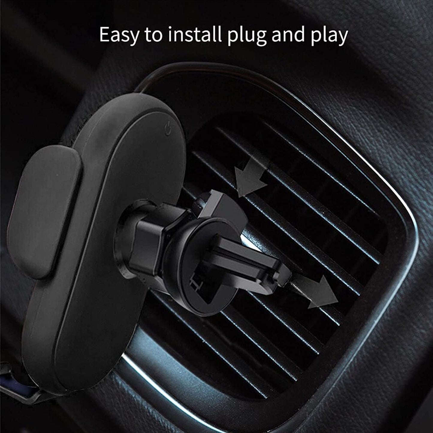 Wireless Car Charger, 10W Qi Fast Charge, (Black)