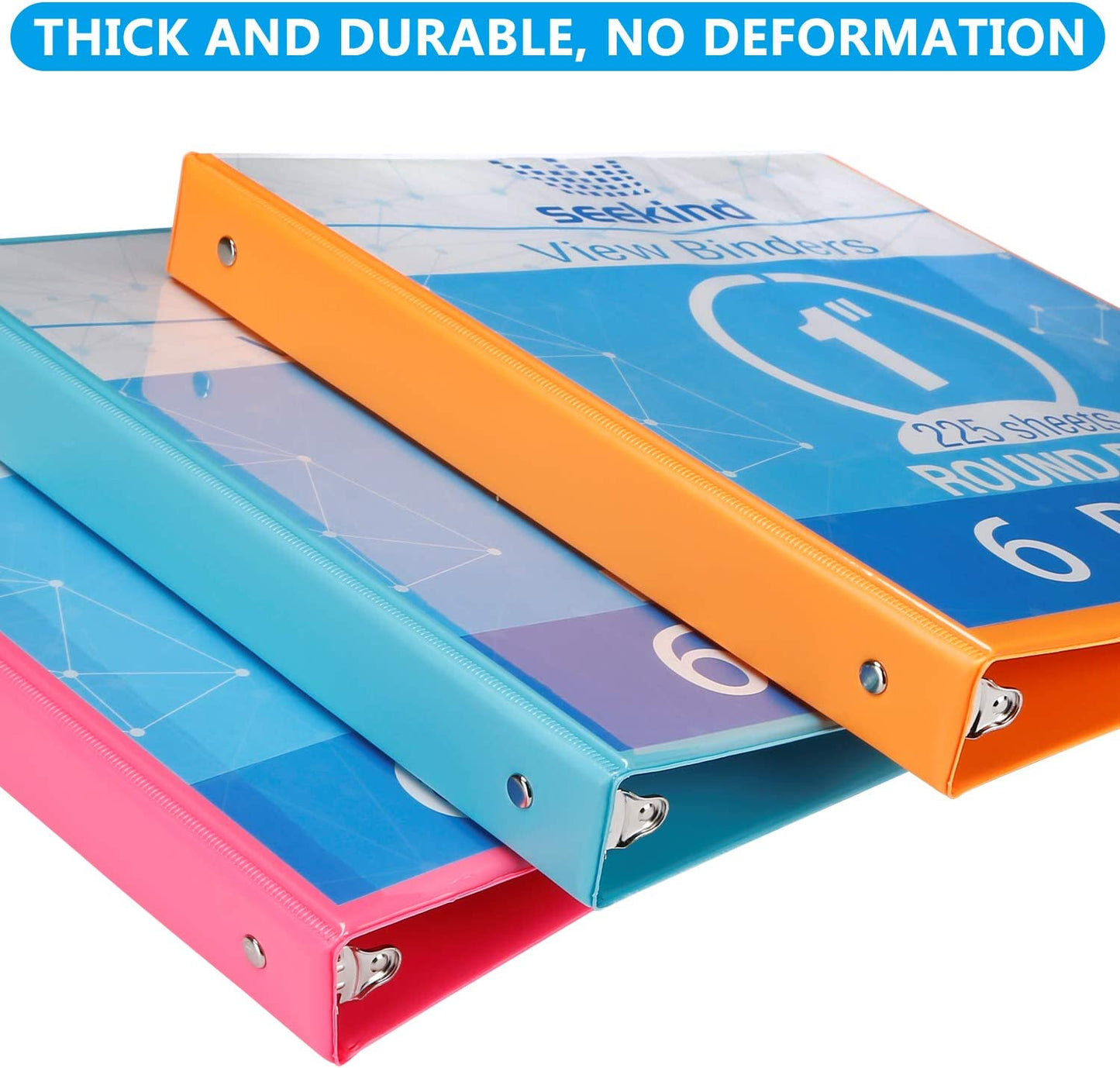 1-Inch 3-Ring Binder, 6-Pack