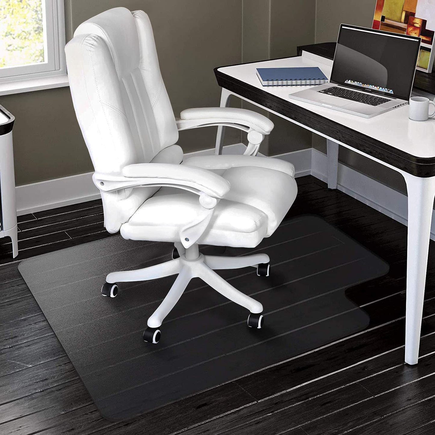 Office chair mat for hardwood floors - 36x47" (Transparent)