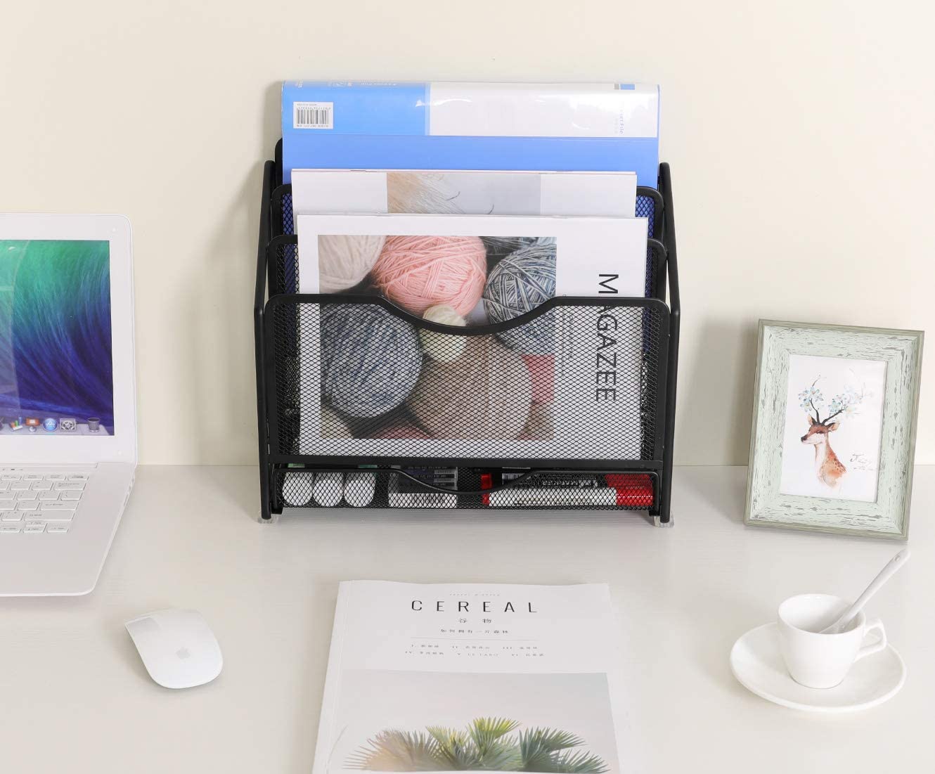 Mesh Desk Organizer / Wall Mounted File Holder Hanging File