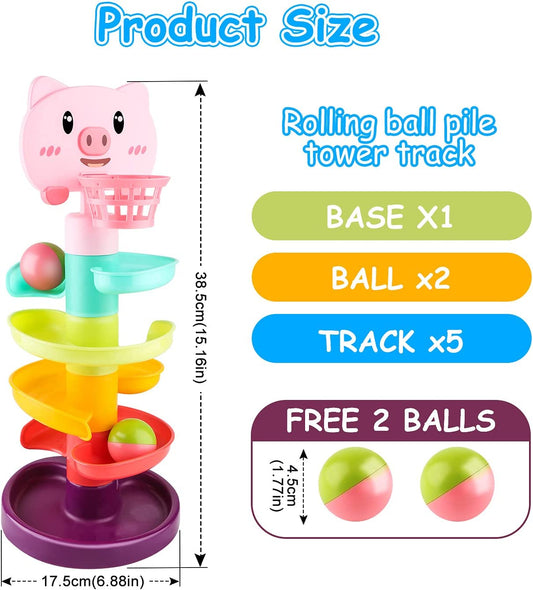 rotating learning tower,5stack+2ball