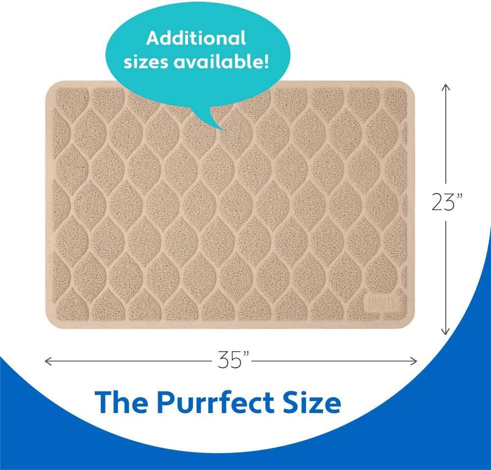 Durable, Easy-Clean Mat for Small Pets, 35" x 23" (Taupe)