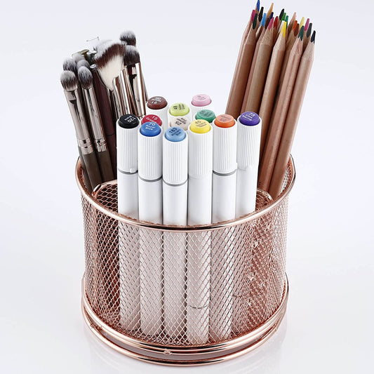 Pen Organizer For Desk, 360-Degree Rotating