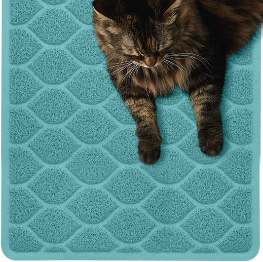 Durable, Easy-Clean Mat for Small Pets, 35" x 23" (Turquoise)