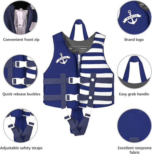 Floating vest to help children learn to swim, Colour: Navy