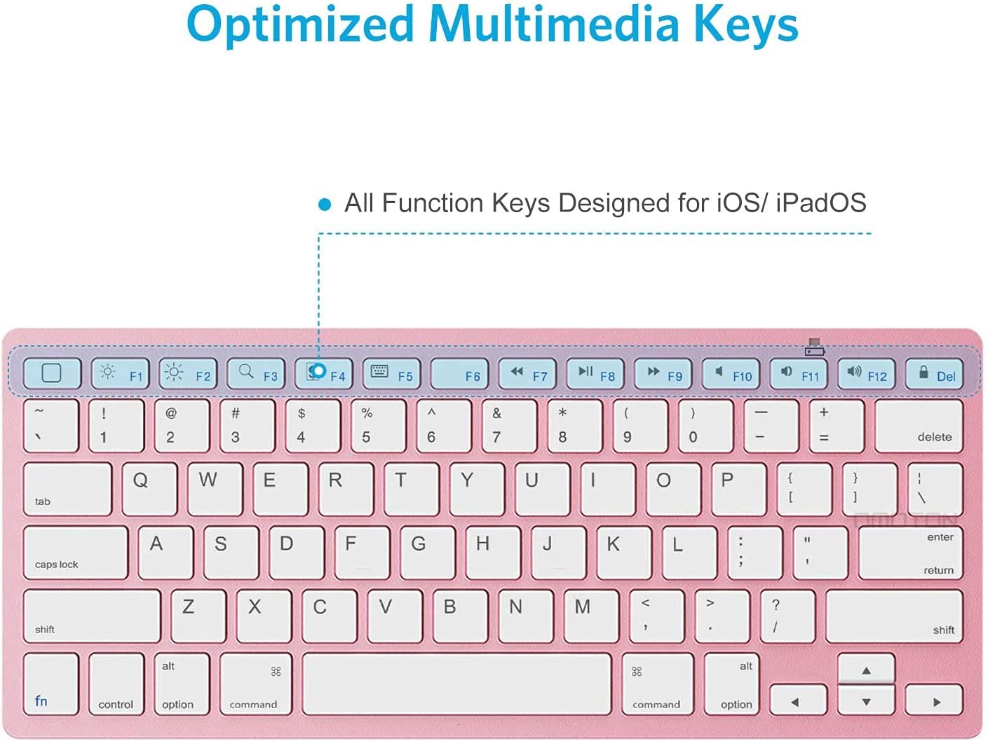 wireless keyboard (universal and portable), Rose Gold