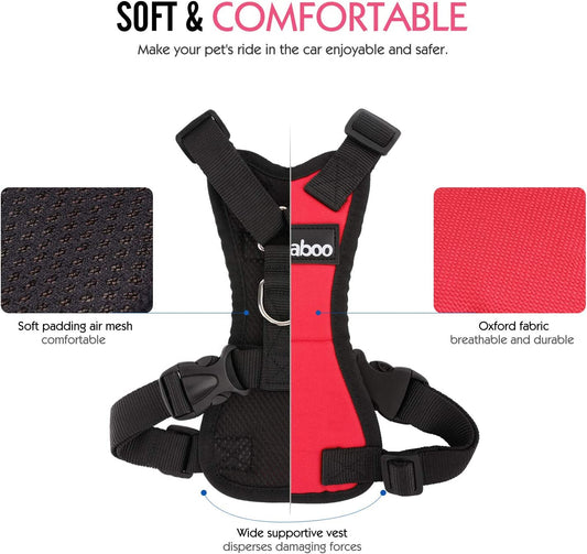 Pet Safety Vest & Harness, red