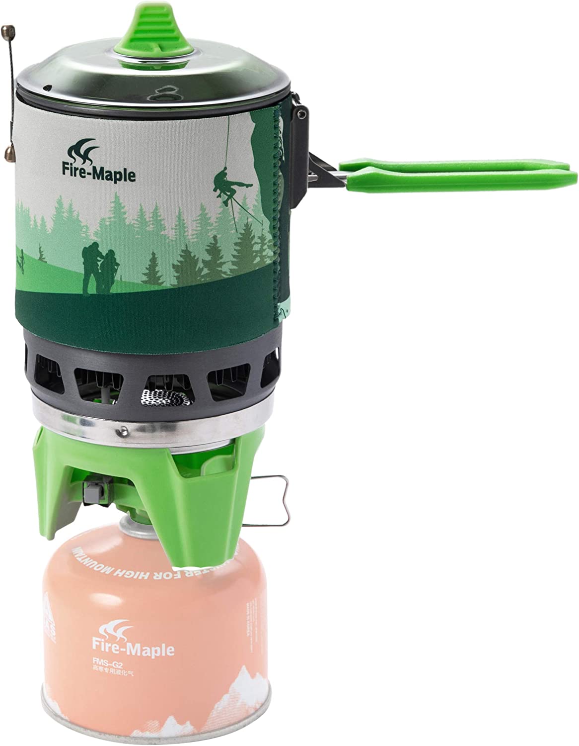 3 Inch Fixed Star Camping Stove System (Green 0.8L)