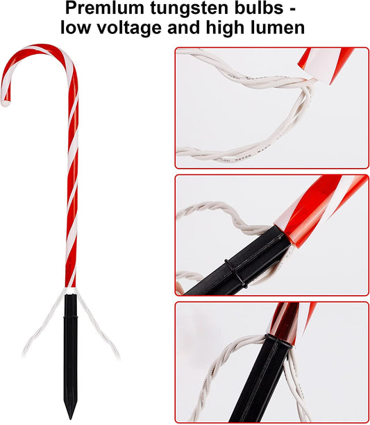 christmas candy cane lights, 16 Inch, 12 Pack