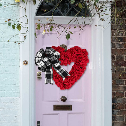 16 Inch Heart Shaped Front Door Wreaths