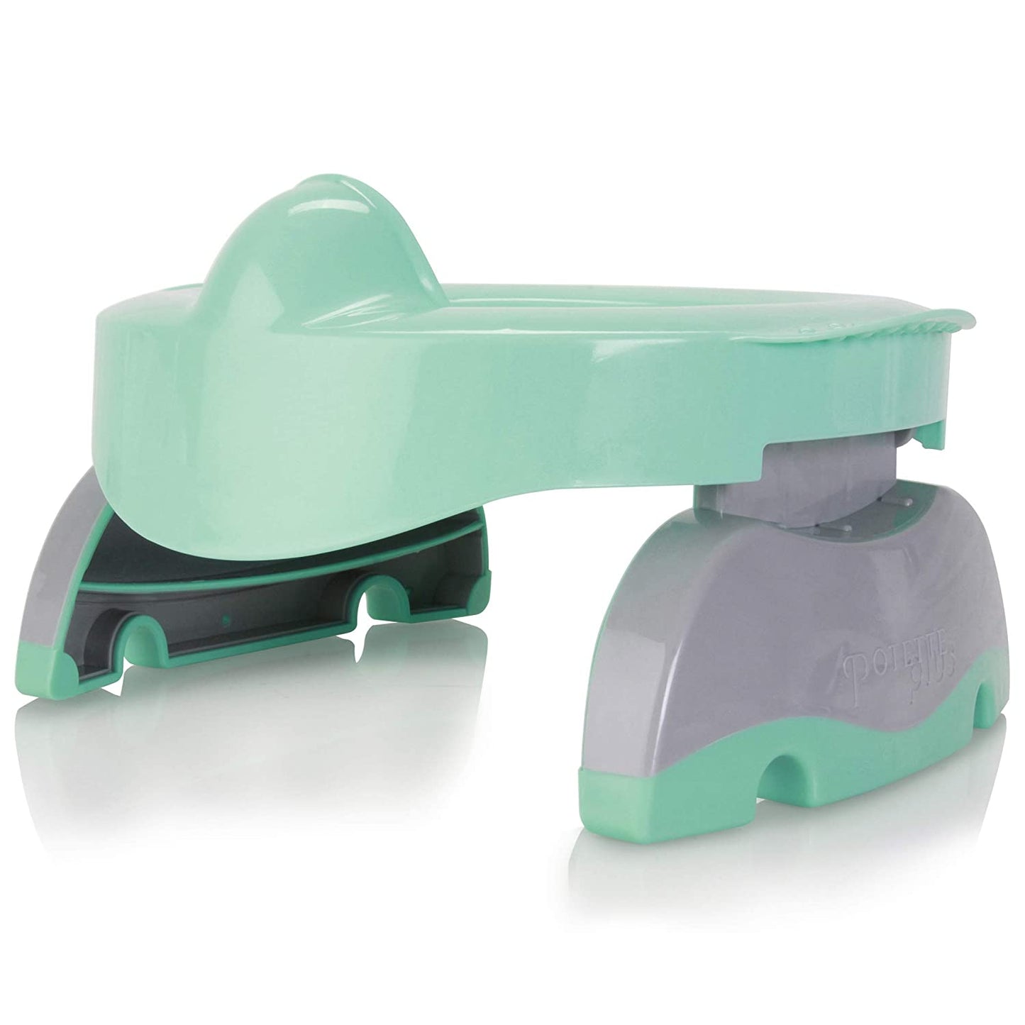 2-in-1 Potty with Built-in Guard and Easy-Grip Handles (Teal)