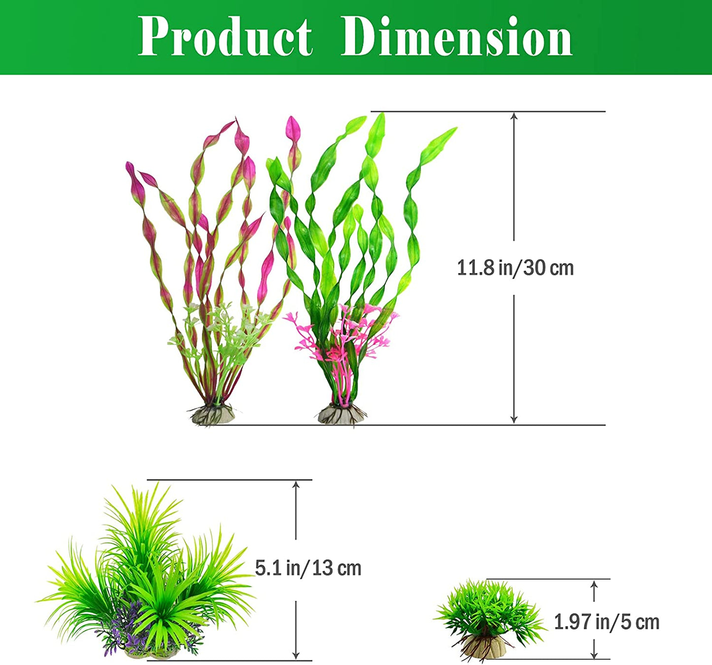 Artificial Fish Tank Aquatic Plants (Green2)