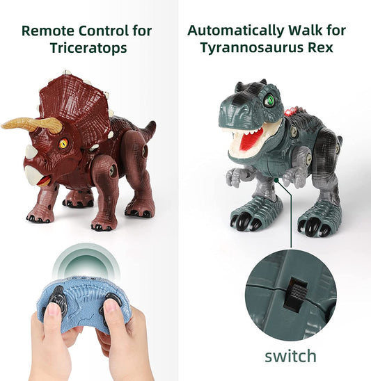 remote control dinosaur toys with lights and sounds