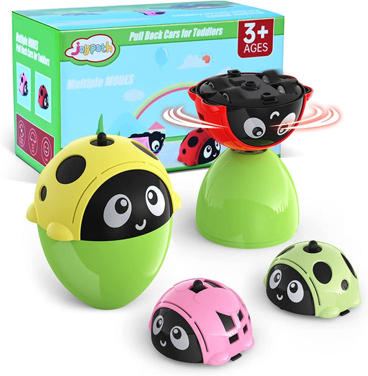 Friction Powered Push & Go Car Toys, (4 pcs)