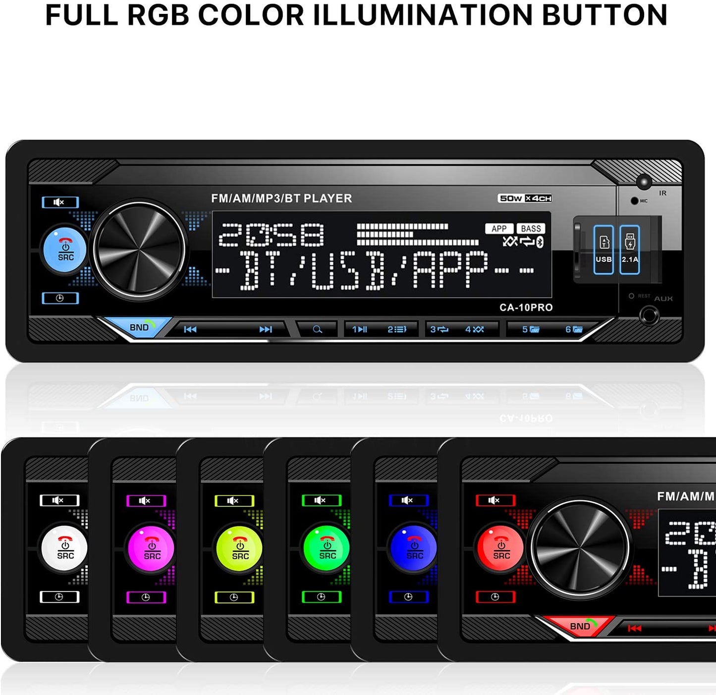 Bluetooth car stereo, dual usb input, wireless remote control.